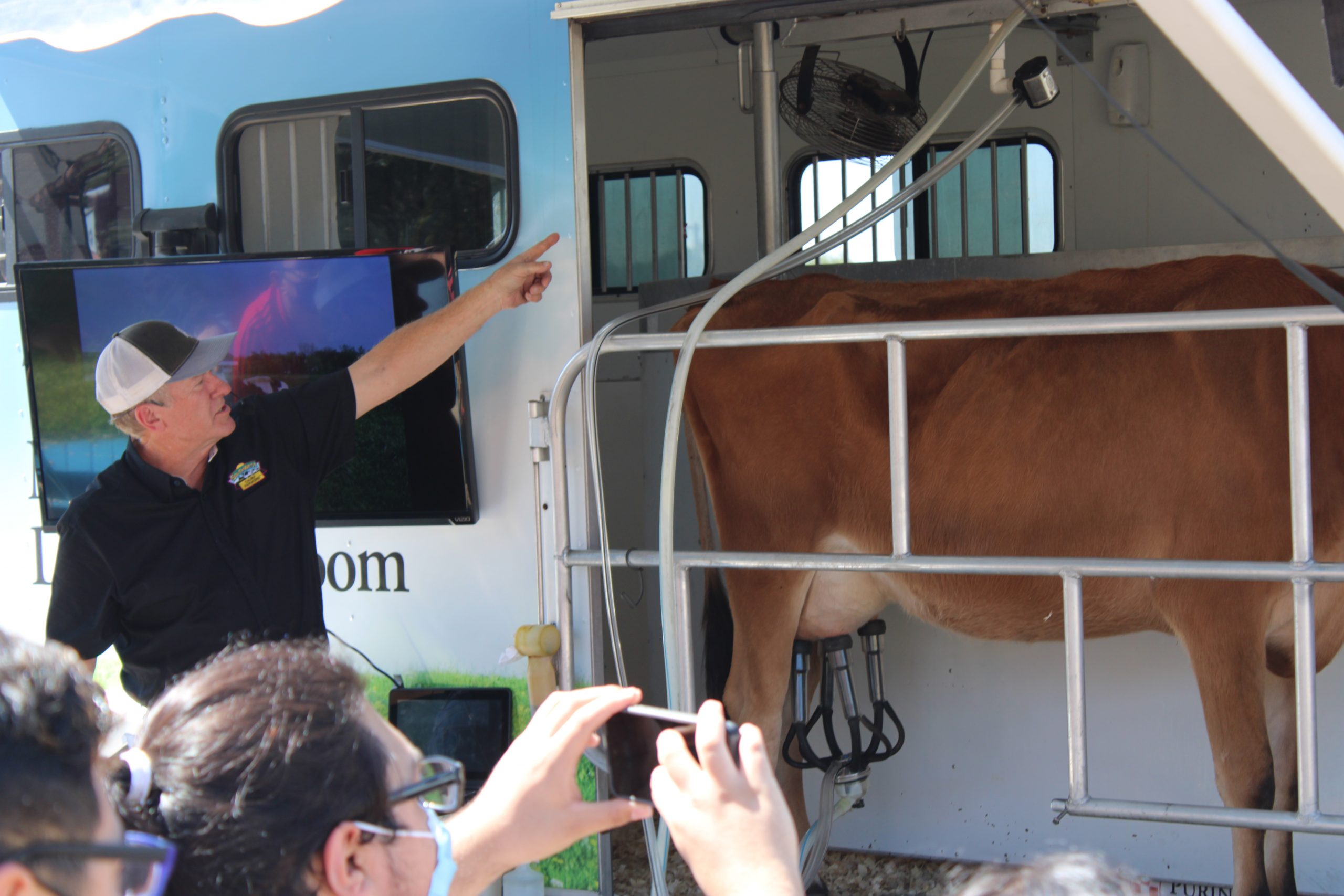 Our guest at Jimmy Carter ECHS demonstrates how cows need air too!