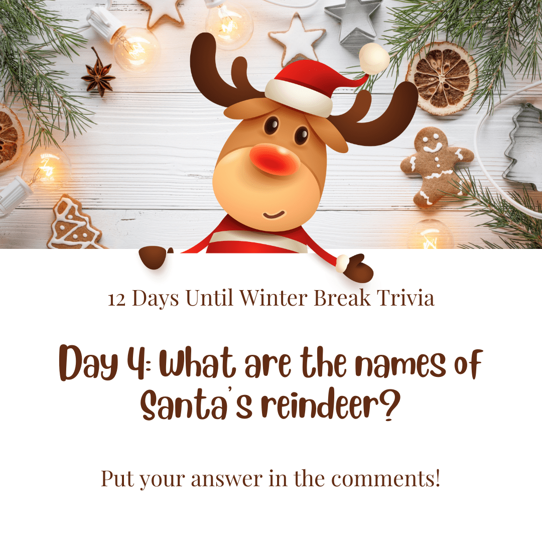 Day 4: What are the names of Santa's reindeer?